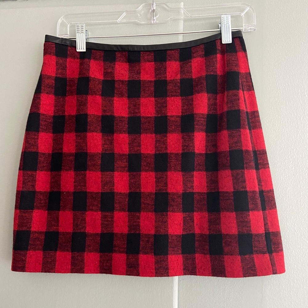 Madewell, Buffalo Plaid flannel mini skirt, Size 0